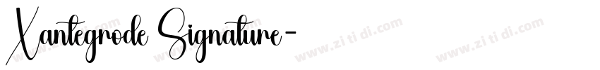 Xantegrode Signature字体转换